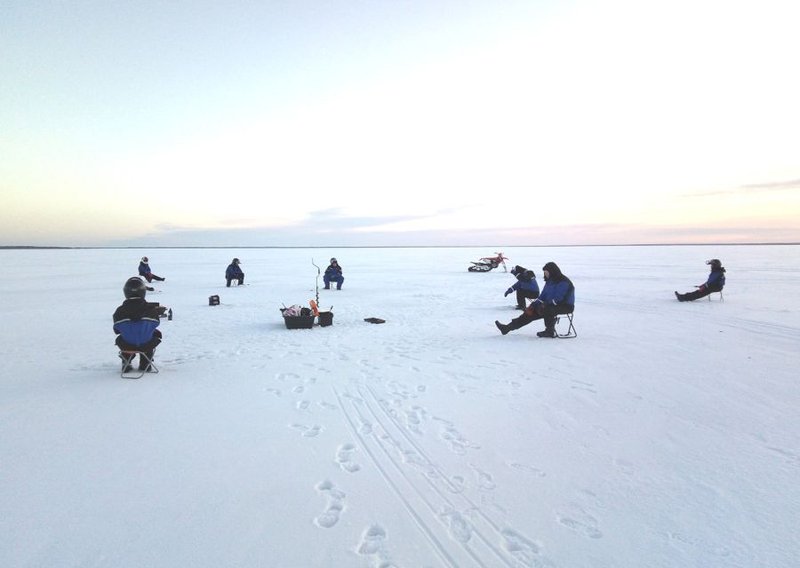 Ice fishing gambling game in United Kigdom
